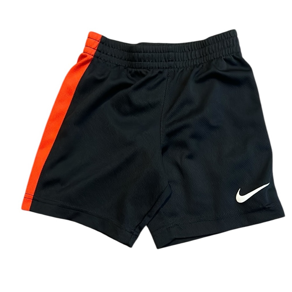 Nike Kids Black and Orange Athletic Shorts